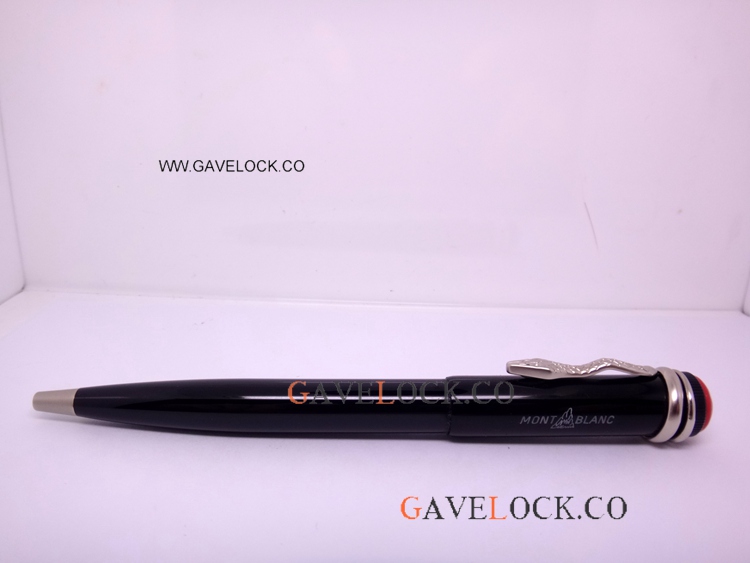 Black Resin Montblanc Heritage Collection Rouge Et Noir Special Edition Ballpoint Pen